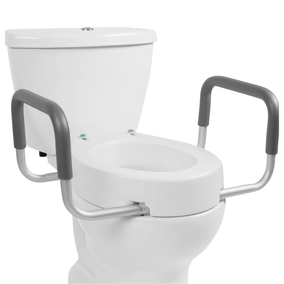 Toilet Seat With Adjustable Side Handles