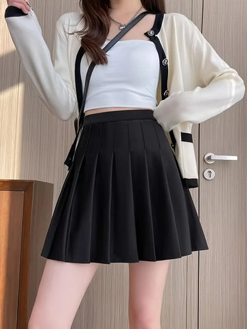 High-Waist Pleated Tennis Skirt