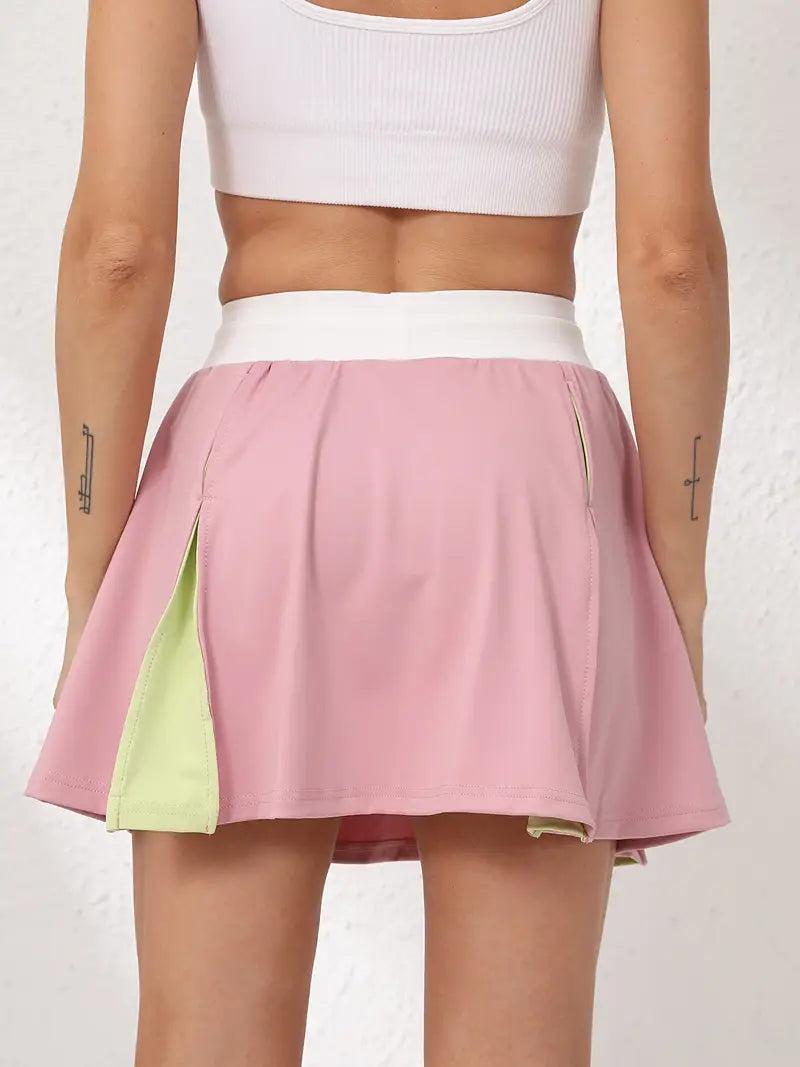 Sporty Tennis Skirt with Thin Band Waist